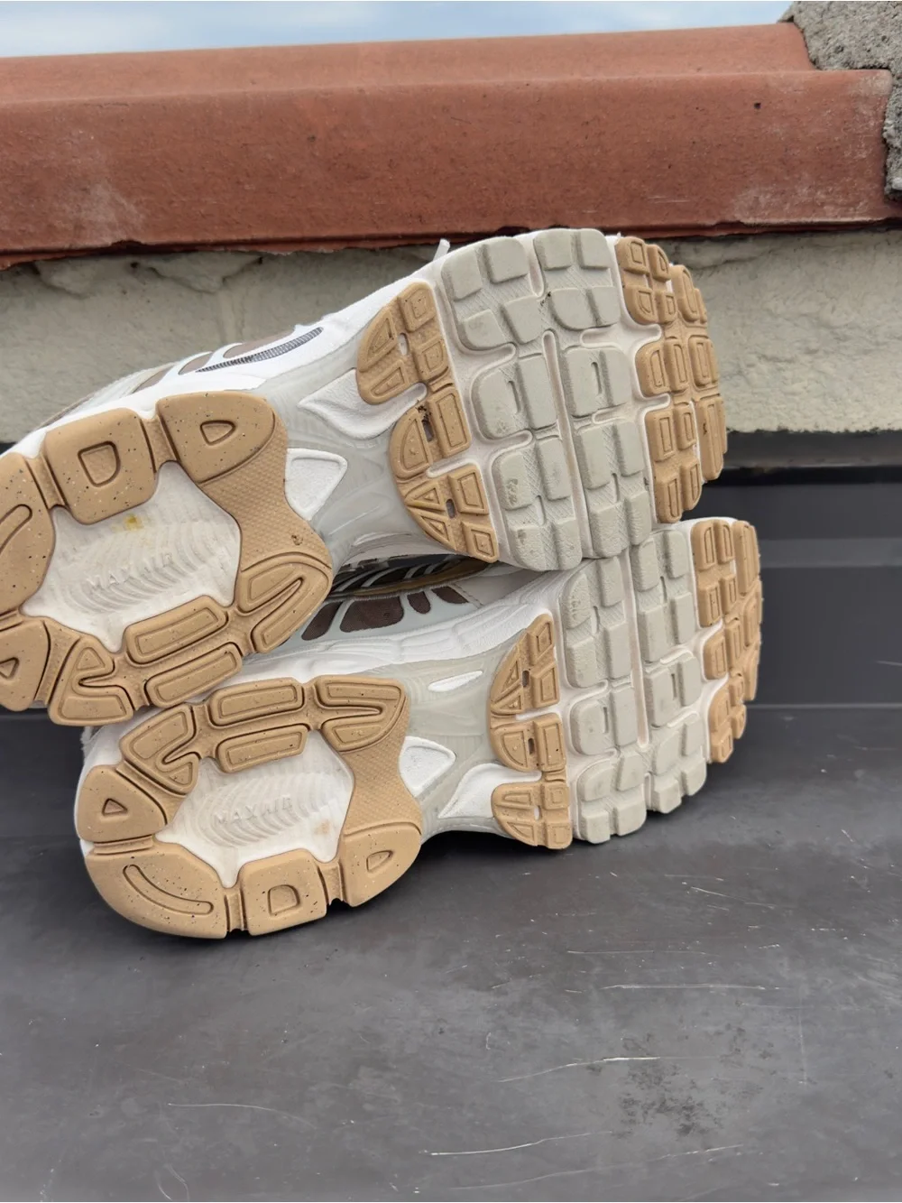 Nike Air Max Moto Women's Beige, Cream & Tan Mesh Running Sneakers